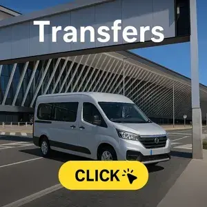 Airport transfer van announcement
